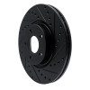 R1 04-19 Ford C-MAX Front Right Drilled & Slotted Black Brake Rotor
