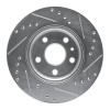 R1 11-23 Chevrolet Bolt EV Front Left Drilled & Slotted Silver Brake Rotor