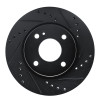 R1 11-19 Ford Fiesta (USA/Canada) Front Right Drilled & Slotted Black Brake Rotor
