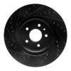 R1 09-10 Ford Taurus (Excl SHO) Front Right Drilled & Slotted Black Brake Rotor