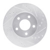 R1 04-08 Chevrolet Malibu Front Right Drilled & Slotted Silver Brake Rotor