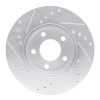 R1 04-08 Chevrolet Malibu Front Right Drilled & Slotted Silver Brake Rotor