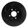 R1 08-11 Ford Focus Front Right Drilled & Slotted Black Brake Rotor