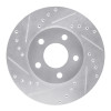 R1 04-08 Chevrolet Malibu Front Left Drilled & Slotted Silver Brake Rotor