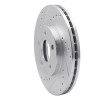 R1 04-08 Chevrolet Malibu Front Left Drilled & Slotted Silver Brake Rotor