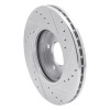 R1 04-08 Chevrolet Malibu Front Left Drilled & Slotted Silver Brake Rotor