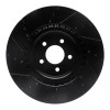 R1 07-14 Ford Mustang Front Right Drilled & Slotted Black Brake Rotor