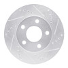 R1 97-05 Chevrolet Classic Front Right Drilled & Slotted Silver Brake Rotor
