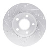 R1 97-05 Chevrolet Classic Front Right Drilled & Slotted Silver Brake Rotor