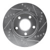 R1 97-05 Chevrolet Malibu Front Left Drilled & Slotted Silver Brake Rotor