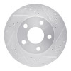 R1 90-97 Buick Riviera Front Right Drilled & Slotted Silver Brake Rotor