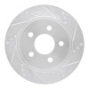 R1 93-97 Chevrolet Camaro Rear Right Drilled & Slotted Silver Brake Rotor