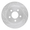 R1 93-97 Chevrolet Camaro Rear Left Drilled & Slotted Silver Brake Rotor