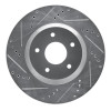 R1 88-96 Chevrolet Corvette Right Front Drilled & Slotted Silver Brake Rotor