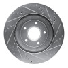 R1 88-96 Chevrolet Corvette Right Front Drilled & Slotted Silver Brake Rotor