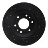 R1 02-05 Buick Rainier Front Left Drilled & Slotted Black Brake Rotor