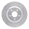R1 88-96 Chevrolet Corvette Left Front Drilled & Slotted Silver Brake Rotor