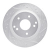 R1 88-96 Chevrolet Corvette Rear Right Drilled & Slotted Silver Brake Rotor