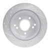 R1 88-96 Chevrolet Corvette Rear Right Drilled & Slotted Silver Brake Rotor