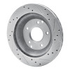 R1 88-96 Chevrolet Corvette Rear Left Drilled & Slotted Silver Brake Rotor