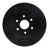 R1 00-14 Cadillac Escalade EXT Rear Left Drilled & Slotted Black Brake Rotor