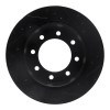 R1 99-20 Chevrolet Silverado 2500 Rear Left Drilled & Slotted Black Brake Rotor