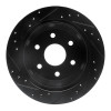 R1 99-07 Chevrolet Suburban 1500 Rear Right Drilled & Slotted Black Brake Rotor