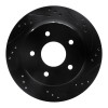 R1 98-05 Chevrolet S10 Rear Right Drilled & Slotted Black Brake Rotor