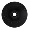 R1 93-95 Chevrolet G10 Front Right Drilled & Slotted Black Brake Rotor