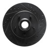 R1 93-95 Chevrolet G10 Front Right Drilled & Slotted Black Brake Rotor ECB-48024R