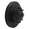 R1 92-02 Chevrolet C2500 Front Right Drilled & Slotted Black Brake Rotor