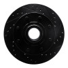 R1 92-02 Chevrolet C2500 Front Right Drilled & Slotted Black Brake Rotor