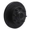 R1 93-95 Chevrolet G30 Front Right Drilled & Slotted Black Brake Rotor