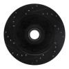 R1 93-95 Chevrolet G30 Front Right Drilled & Slotted Black Brake Rotor