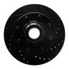 R1 93-95 Chevrolet G30 Front Right Drilled & Slotted Black Brake Rotor