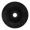 R1 93-95 Chevrolet G30 Front Left Drilled & Slotted Black Brake Rotor