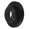 R1 90-02 Chevrolet ASTRO Front Right Drilled & Slotted Black Brake Rotor