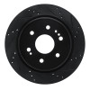 R1 19-25 Cadillac Escalade ESV Rear Right Drilled & Slotted Black Brake Rotor
