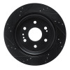 R1 19-25 Cadillac Escalade ESV Rear Right Drilled & Slotted Black Brake Rotor