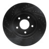R1 02-07 Chevrolet Equinox Front Right Drilled & Slotted Black Brake Rotor