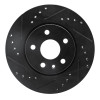 R1 11-23 Chevrolet Bolt EUV Front Left Drilled & Slotted Black Brake Rotor