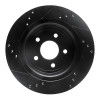 R1 08-10 Chevrolet Cobalt Rear Right Drilled & Slotted Black Brake Rotor