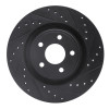 R1 07-10 Chevrolet HHR Front Right Drilled & Slotted Black Brake Rotor