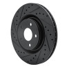 R1 07-10 Chevrolet Cobalt Front Left Drilled & Slotted Black Brake Rotor