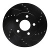 R1 06-11 Chevrolet HHR Front Right Drilled & Slotted Black Brake Rotor
