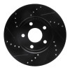 R1 06-11 Chevrolet HHR Front Right Drilled & Slotted Black Brake Rotor