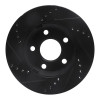 R1 97-05 Chevrolet Classic Front Right Drilled & Slotted Black Brake Rotor