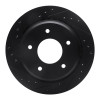 R1 94-96 Chevrolet COMMERCIAL CHASSIS Rear Left Drilled & Slotted Black Brake Rotor