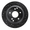 R1 88-96 Chevrolet Corvette Rear Right Drilled & Slotted Black Brake Rotor