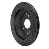 R1 88-96 Chevrolet Corvette Rear Right Drilled & Slotted Black Brake Rotor